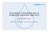ACCIONES Y DESAFIOS DE LA COMISION ASESORA AÑO …apla.gov.ar.vxct22007.avnam.net/files/pdf/2018/01/logros_2017.pdf · Comisión Asesora en materia de estado de situación de los
