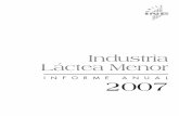 Industria Láctea Menorhistorico.ine.cl/.../industria_lactea_menor_informe_anual_2007.pdf · Cuadro 10 Elaboración de mantequilla por ... INDUSTRA LÁCTEA MENOR • INFORME ANUAL