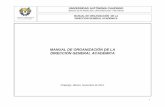 MANUAL DE ORGANIZACIÓN DE LA ... - …upom.chapingo.mx/Descargas/manuales_organizacion/mo_dir_gral... · En su contenido se describen las funciones de las áreas que conforman esta