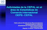 Actividades de la CEPAL en el área de Estadísticas de ...unstats.un.org/unsd/trade/WS Bogota09/Presentations/Item 05... · Actividades de la CEPAL en el área de Estadísticas de