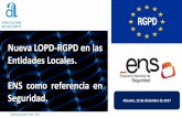 Nueva LOPD-RGPD en las Entidades Locales. ENS …gfw.diputacionalicante.es/repo/rec/946/DIPALC-RGPD... · •Qué datos tratan ... adecuadas para cumplir con el mismo y de que pueden