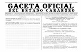 Valencia, 26 de mayo de 2008 EXTRAORDINARIA Nº …sgg.carabobo.gob.ve/gaceta/GACETAOFICIALNo2618.pdf · de aparecer en la Gaceta Oficial del Estado Carabobo y los ejemplares de ésta