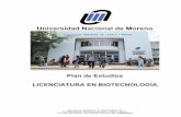 Universidad Nacional de Moreno · Colaborar y participar en tareas de consultoría de las áreas alimentarias, farmacéuticas y ... en el desarrollo científico actual. ... historia