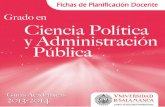 Grado en Ciencia Política y Administración Pública … · 3 Universidad de Salamanca Grado en Ciencia Política y Administración Pública Guía Académica 2013-2014 GUIA DOCENTE