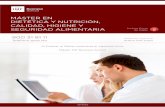 MÁSTER EN DIETÉTICA Y NUTRICIÓN, CALIDAD, HIGIENE …imf-portugal.pt/media/1189/pdf-programa_curso-master-nutricion... · Seguridad e higiene de los alimentos. Autocontrol y trazabilidad