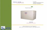 TECAM S.A. R-410A€¦ · Los motores usados para mover el ventilador del evaporador son a prueba de goteo o totalmente cerrados, fabricados por ... aire acondicionado standard.