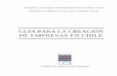 GUÍA PARA LA CREACIÓN DE EMPRESAS EN CHILE · nuevas empresas, con la convicción de que es un tema indispensable para el desarrollo económico del país, en términos de nuevas