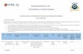 DEPARTAMENTO DE DESARROLLO PROFESIONAL€¦ · Academia de disciplinas ... de futbol rápido y voleibol 11/05/2018 Canchas de ... didácticos como proyecto integrador de las unidades