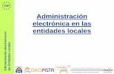 Administración electrónica en las entidades locales · Geopista para la gestión catastral en el ámbito local Descripción. Administración electrónica en las Entidades Locales