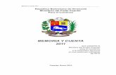 MEMORIA Y CUENTA 2011 - derechos.org.vederechos.org.ve/pw/wp-content/uploads/comercioMemoria-2011.pdf · Memoria y Cuenta 2011 _____ República Bolivariana de Venezuela Ministerio