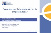 “Veranos por la innovación en la empresa 2011” · Foro Consultivo Científico y Tecnológico . 8 de noviembre de 2011 “Veranos por la innovación en la empresa 2011” 3,485