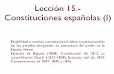 Lección 15.- Constituciones españolas (I) · Los esquemas de las lecciones sobre las constituciones españolas están basados en la obra de Bartolomé Clavero, Manual de historia