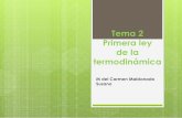Tema 2 Primera ley de la termodinámica - DCB · 2017-07-28 · diferencia entre el ... equilibrio inicial, transita por otro estado de equilibrio diferente y termina en el ... Fase