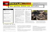 10 de noviembre 2010 Volumen 1, nº 1 Los gorilas … · mo amuletos. chan por la protección del gorila lbata-llan porque las autoridades locales tomen medidas eficientes contra