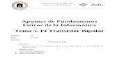 Fundamentos Físicos de la Informáticatamarisco.datsi.fi.upm.es/ASIGNATURAS/FFI/apuntes/Tema_5_17_11_0… · Un transistor bipolar es una estructura formada por ... En el caso del