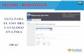 PLERUS - BIBLIOTECA · Es el catálogo para consulta de la bibliografía impresa (Libros) disponible en la Biblioteca de Plerus (Grupo Ulicori). Se ingresa a través de: ... Desde