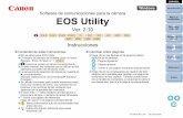 EOS Utility 1 2 3 - iguadix.es · EU se utiliza para EOS Utility. El modelo de cámara se muestra como un icono. ... manual de usuario del ordenador. 2Conecte la clavija pequeña