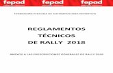 REGLAMENTOS TÉCNICOS DE RALLY 2018 - … · federaciÓn peruana de automovilismo deportivo reglamentos tÉcnicos de rally 2018 anexos a las prescripciones generales de rally 2018