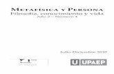Metafísica y Persona - metyper.commetyper.com/wp-content/uploads/2014/12/MYP_R4_A5_WEB.pdf · la fenomenología personalista y la metafísica de la persona José Ma. Madrona 169