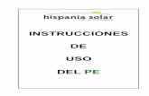 INSTRUCCIONES DE USO DEL PE - hispaniasolar.es · ... indicación máxima 0,500 para intensidades de ensayo de 25 A. Temporizador: Digital, ... los segmentos de los displays ... 7)