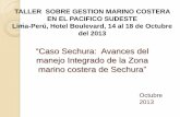 TALLER SOBRE GESTION MARINO COSTERA EN …cpps.dyndns.info/cpps-docs-web/secgen/2013/nov/Annexes/Annex 6... · calidad de agua y uso de recursos hidrobiológicos. AVANCES . Coordinación