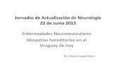 Jornadas de Actualización de Neurología 22 de Junio …neurologiauruguay.org/sitio/images/miopatias-hereditarias.pdf · • Herencia dominante no mendelina con expresión variable,