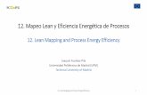 12. Mapeo Lean y Eficiencia Energética de Procesos · rendimiento (calidad) = 0,98 yield (first time quality) oee = disponibilidad x desempeÑo x calidad = 0,85 x 0,96 x 0,98 = 0,80