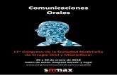 Comunicaciones Orales - smmax.orgsmmax.org/Documentos/PDFBlog/Comunicaciones Orales II.pdf · CO-02. NUEVOS FACTORES PRONÓSTICOS EN CANCER DE LENGUA: TUMOR BUDDING Y TRANSICIÓN