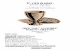 ST. VITO CHURCH comm mtg... · 2016-01-14 · La asistencia a misa y a clases es crucial durante el proceso de la recepción del sacramento. ... La Eucaristía es el Sacramento del