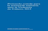 Protocolo común para la actuación sanitaria ante la Violencia de … · Protocolo común para la actuación sanitaria ante la Violencia de Género. 2012 INFORMES, ESTUDIOS E INVESTIGACIÓN