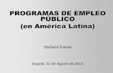 PROGRAMAS DE EMPLEO PÚBLICO (en América … · La esencia de los PIIE radica en la utilización eficiente de métodos basados en el factor trabajo (labour-based ... empleos temporales