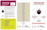 III FERIA DEL VINO - Alcalá de Henares · iii feria del vino de alcalÁ de henares sÁbado 7 de mayo de 2016 plaza de cervantes de 12:00 a 20:00 h. catas comentadas y concurso de