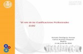 El reto de las Cualificaciones Profesionales EUDE · carlos huertas pasquier madrid 11 de junio de 2010. puntos clave de la ponencia la acreditaciÓn de competencias oportunidades