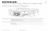 Generator Owner's Manual - resources.kohler.comresources.kohler.com/power/kohler/portable/pdf/tp7087.pdf · / No conecte el generador al sistema eléctrico de un edificio a menos