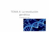 TEMA 4: La revolución genética - iesparquegoya.esiesparquegoya.es/files/Ciencias Naturales/Cultura Científica 17-18... · Gregor J. Mendel (1822-1884) •Demostró que las unidades