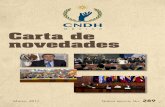 Carta de novedades - CNDH | Comisión Nacional de … · Carta de Novedades, Nueva Época, No. 289, marzo 2017, es una Publicación mensual editada por la Comisión Na- cional de