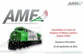 Actualidades en Trenes de Pasajeros en México, … · • 26 cabezales Se trabaja ya en 3 de las estaciones Tramo 1 ... Modificados con base en las recomendaciones realizadas para