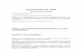 Constitucin de 1845 - Derecho Ecuadorderechoecuador.com/files/Noticias/constitucion_1845.pdf · Los derechos de ciudadanía se suspenden: 1. Por adeudar a los fondos públicos, con