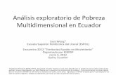 Análisis exploratorio de Pobreza Multidimensional en Ecuador · Multidimensional en Ecuador ... Elaboración propia utilizando datos del Ministerio de Economía y Finanzas, ... •