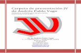 Carpeta de presentación JV de Andrés Pablo Vago · de oferta de trabajos de precisión. Es así que desde esa época JV se especializa en la fabricación de levas y cuchillas para