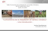 “La Economía de la Adaptación al Cambio Climático” - …riesgoycambioclimatico.org/eventdoc/Presentacion-IntroduccionEACC.pdf · o ¿Cuáles son las posibles pérdidas causadas