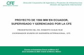 PROYECTO DE 1500 MW EN ECUADOR, …cicm.org.mx/wp-content/files_mf/presentaciónrdrencicmfinalfinal11... · CONTENIDO • ANTECEDENTES • ... un embalse de regulación diaria en