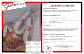 LONGANIZA DE ARAGON - embutidosgilar.com · longaniza de aragon descripcion del producto: embutido crudo, curado y blando. elaborado a partir de carne y tocino de cerdo, embutido