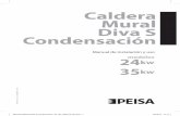 Caldera Mural Diva S Condensación - peisa.com.ar · Manual del Usuario 7 Indice Instrucciones de uso 1. MANEJO DE LA CALDERA DIVA S CONDENSACIÓN 15 1.1 Panel de mandos 15