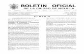 BOLETIN OFICIAL - melilla.es · DE LA CIUDAD DE MELILLA Año LXXXVIII - Martes 8 de Abril de 2014 - Número 5119 Teléfono 95 269 92 66 Fax 95 269 92 48 Depósito Legal: ML 1-1958
