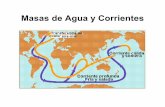 Masas de Agua y Corrientes · Diagrama T-S. DISTRIBUCION DE MASAS DE AGUA. DIAGRAMAS T-S DE MASAS. Circulación General del Océano. Distribuciones de S y T O. Atlántico O. Pacífico.