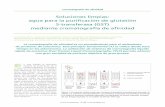 Soluciones limpias: agua para la purificación de ... · El objetivo de la cromatografía de afi-nidad es purificar la mayor cantidad de la proteína recombinante. ... La fracción