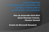 Plan de desarrollo 2010-2014 Jaime Restrepo Cuartas ... · Demanda de Solicitudes Total (Proy/Antp) Solicitudes a Evaluacion (Proy/Antp) Financiados Proyectos Brecha Evaluados vs