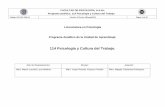 114 Psicología y Cultura del Trabajo. - psicologia.uanl.mxpsicologia.uanl.mx/wp-content/uploads/2014/08/114-PC-PCT.pdf · 11.-Responsable (s) de la primera versión del programa