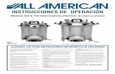 Modelos 50X & 75X Esterilizadores eléctricos de vapor a ...allamerican1930.com/wp-content/uploads/2017/02/145635_span.pdf · Manómetro del vapor del equipo # 72S Mango de baquelita